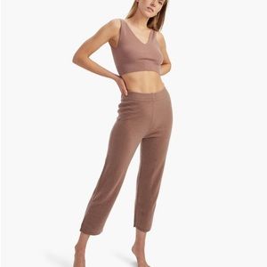 NAADAM cashmere cropped pant, Size Medium, Color Mink